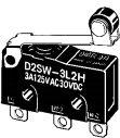 Omron-D2SW-01L2MS Schnappschalter D2SW-01L2MS Omron Switch Snap Action N.O./N.C. SPDT Hinge Roller Lever 0.1A 125VAC 30VDC 0.59N Screw Mount Wire - Arrow.com