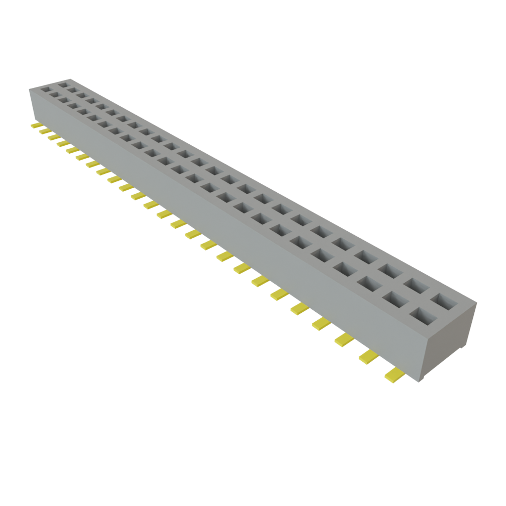 Samtec-CLP-125-02-G-D-BE Embases de raccordement et réceptacles PCB Conn Socket Strip SKT 50 POS 1.27mm Solder ST Bottom Entry SMD TIGER CLAW™ Tube