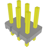 Conn Unshrouded Header HDR 6 POS 2.54mm Solder ST Top Entry Thru-Hole Bulk