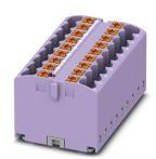 PHOENIX CONTACT-3273454 连接器接线板 Conn Distribution Terminal Block 18 POS Spring Clamp Adhesive/DIN Rail 24A