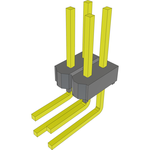 Conn Unshrouded Header HDR 4 POS 2.54mm Solder RA Side Entry Thru-Hole Bulk