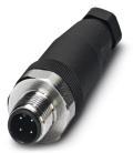 PHOENIX CONTACT-1553161 Sensor Accessories Connector, 4-position, Plug straight M12, A-coded, Screw connection, knurl material Stainless steel 1.4404,cable gland Pg7, external cable diameter 4 mm . 6 mm