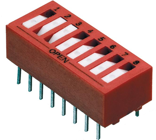 Grayhill-78J03RAT DIP-Schalter Switch DIP OFF ON SPDT 3 Raised Slide 0.15A 30VDC PC Pins 2000Cycles 2.54mm Thru-Hole Tube