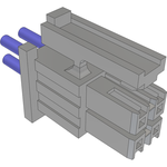 Samtec-MMSD-02-28-L-14.00-S-K Cable Assembly AC Power Cable Assembly 0.355m Power 4 POS SKT Crimp 28AWG