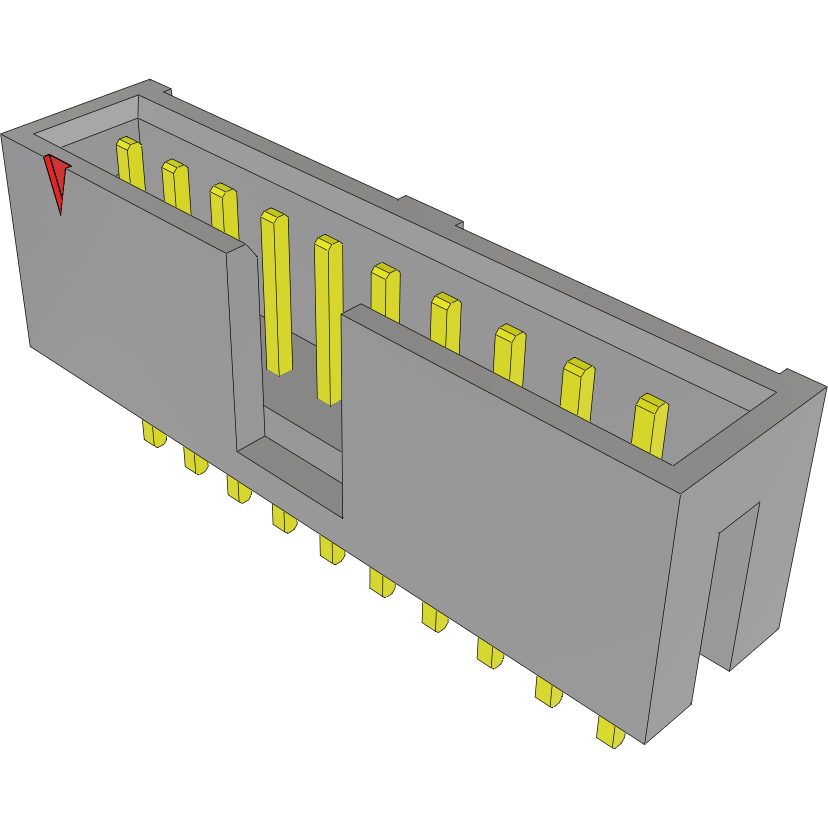 Samtec-TSS-110-02-T-S Steckverbinderleisten und Leiterplattenbuchsen Conn Shrouded Header (4 Sides) HDR 10 POS 2.54mm Solder ST Top Entry Thru-Hole Bulk