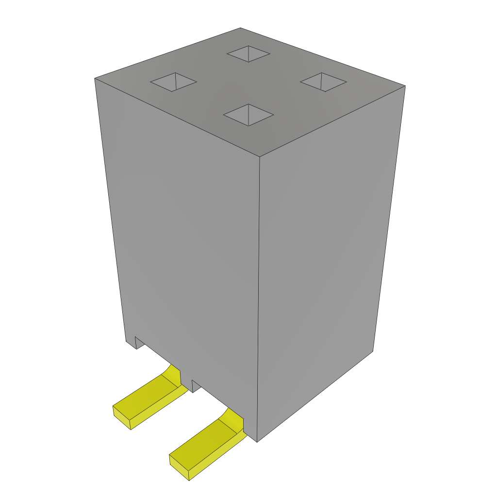 Samtec-SSW-102-22-S-D-VS Steckverbinderleisten und Leiterplattenbuchsen Conn Socket Strip SKT 4 POS 2.54mm Solder ST Top Entry SMD Bulk