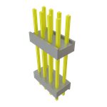 Conn Board Stacker HDR 8 POS 2.54mm Solder ST Top Entry Thru-Hole Bulk