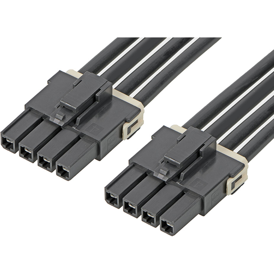 Molex-2164001042 Cable Assembly Other Cable Assembly UL 1015 0.3m 12AWG Mega Fit to Mega Fit 4 to 4 POS F-F Crimp-Crimp Mega-Fit Bag