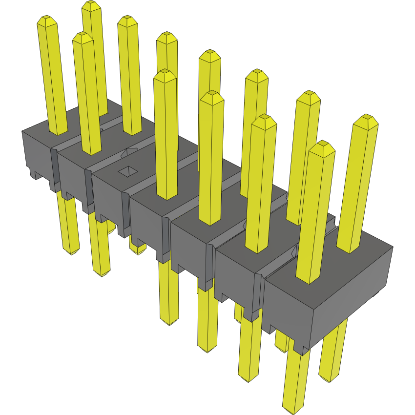 Samtec-TSW-107-08-G-D-005 Steckverbinderleisten und Leiterplattenbuchsen Conn Unshrouded Header HDR 14 POS 2.54mm Solder ST Top Entry Thru-Hole Bulk