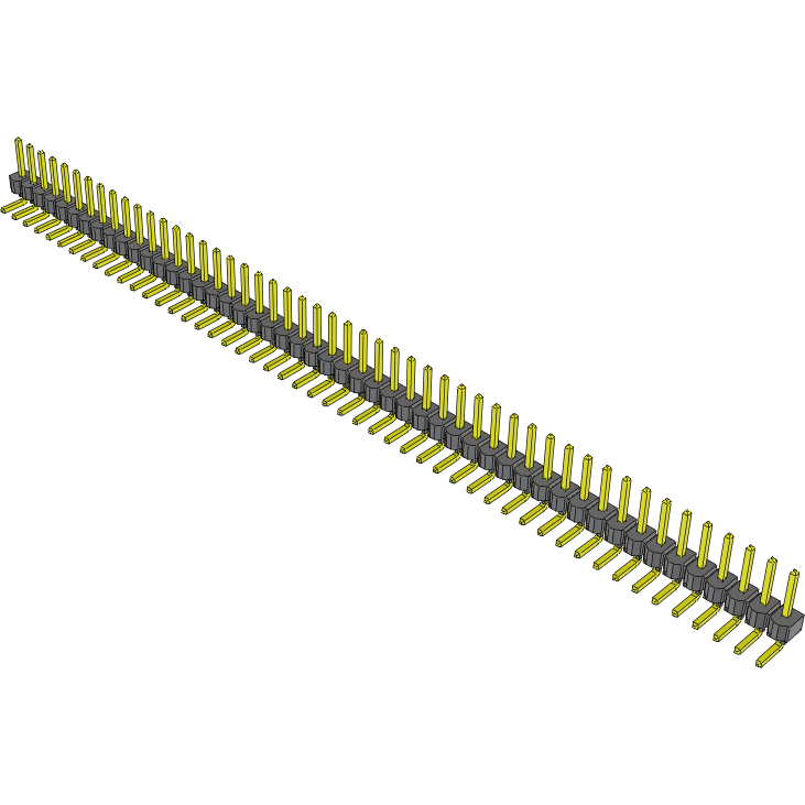 Samtec-TSW-150-08-T-S-RA Connector Headers and PCB Receptacles Conn Unshrouded Header HDR 50 POS 2.54mm Solder RA Side Entry Thru-Hole Bulk