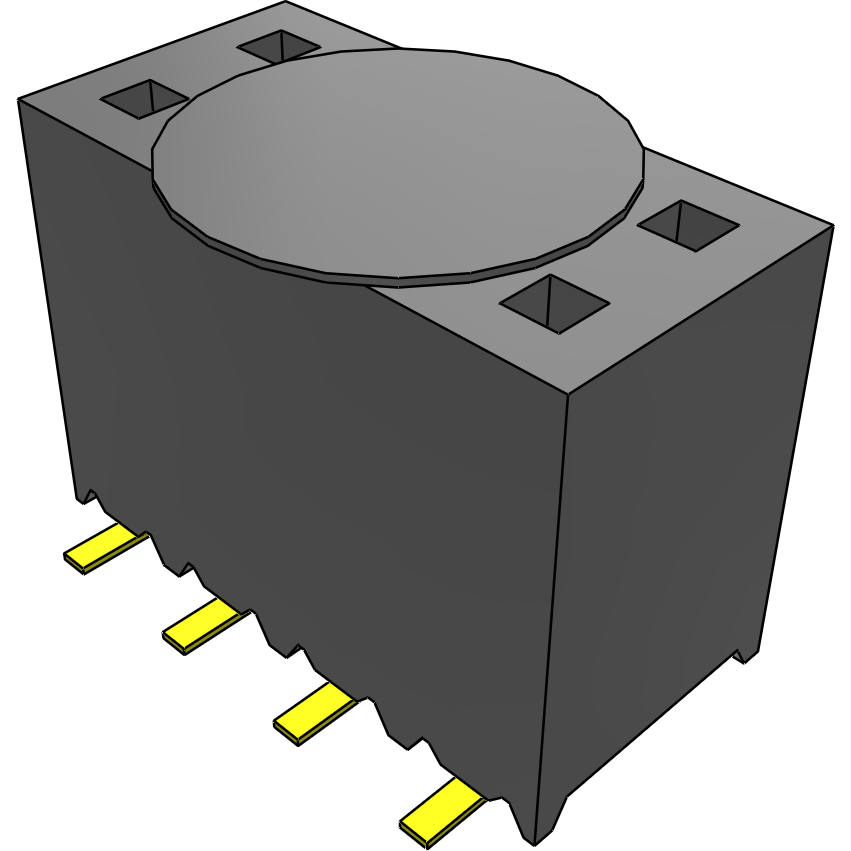 Samtec-SSM-104-F-DV-K-TR Piastre connettori e prese PCB Conn Socket Strip SKT 8 POS 2.54mm Solder ST Top Entry SMD T/R