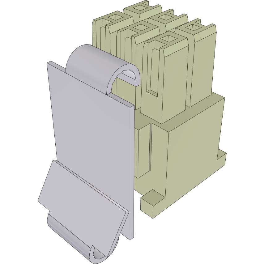Samtec-IPD1-03-D-M Gaine de câblage de raccordement discret Conn Housing RCP 6 POS 2.54mm Crimp ST Cable Mount Mini Mate® Bulk