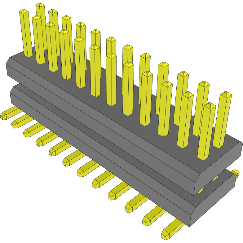 Samtec-MW-12-03-G-D-120-100 Steckverbinderleisten und Leiterplattenbuchsen Conn Board Stacker HDR 24 POS 1mm Solder ST Top Entry SMD FLEX STACK Tube