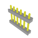Conn Board Stacker HDR 6 POS 2mm Solder ST Top Entry Thru-Hole Bulk