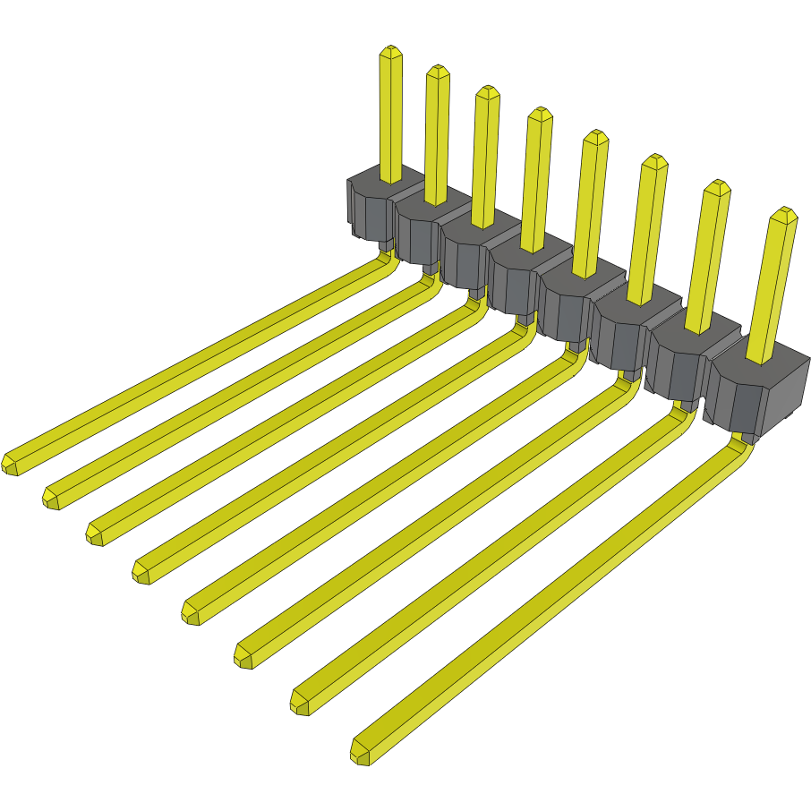Samtec-TSW-108-28-T-S-RA Piastre connettori e prese PCB Conn Unshrouded Header HDR 8 POS 2.54mm Solder RA Side Entry Thru-Hole Bulk
