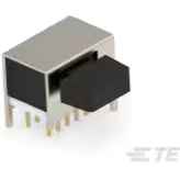 TE Connectivity-MSS4200RG04 Interruptor corredizo Switch Slide 4PDT Extended Side Slide 20VAC 20VDC 0.4VA PC Pins Bracket Mount/Through Hole Tray