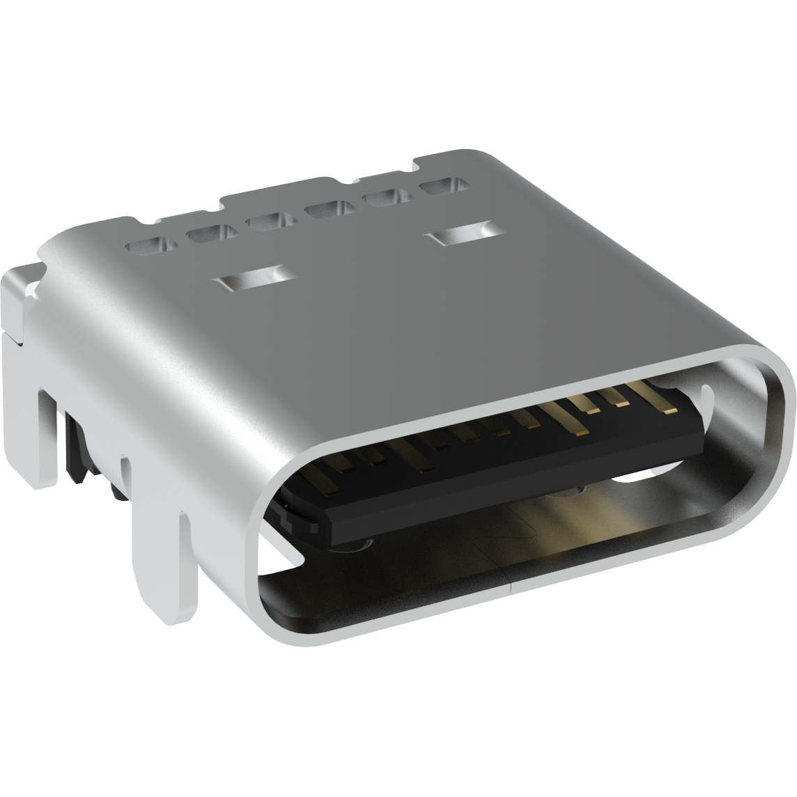 Amphenol-GSB3C3133DS1HR Connector USB USB3.2 GEN1, Type C, Top mount, CH 1.68mm, Dual Row Surface Mount