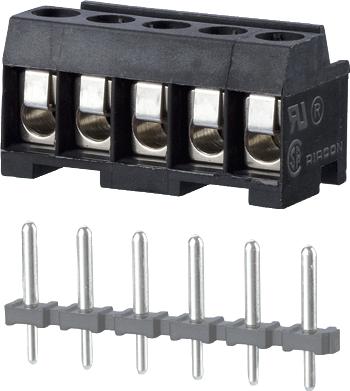 METZ CONNECT-31107106 连接器接线板 Conn Terminal Block F 6 POS 5mm Screw ST Cable Mount 10A