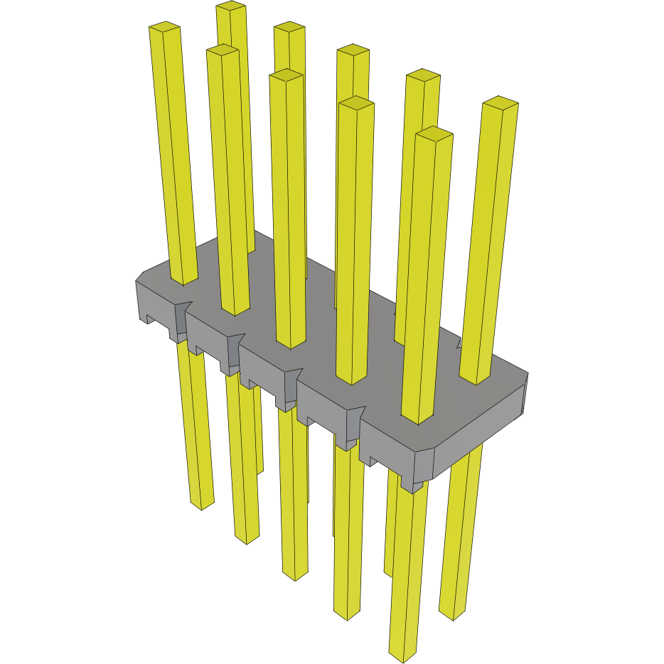Samtec-MTLW-105-09-G-D-335 连接器插头及 PCB 插座 Conn Unshrouded Header HDR 10 POS 2.54mm Solder ST Top Entry Thru-Hole Bulk