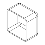 Molex-1301180010 Wire Rope Accessories Box Track, Festoon End Cap, Aero-Motive Box-Track Festoon Systems