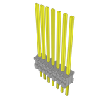 Conn Unshrouded Header HDR 7 POS 1.27mm Solder ST Top Entry Thru-Hole Bulk