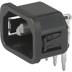 SCHURTER-6130.5620 Steckverbinder Conn Inlet PL 3 POS Solder RA Thru-Hole 3 Terminal 1 Port Box