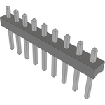 Conn Unshrouded Header HDR 9 POS 2mm Solder ST Top Entry Thru-Hole Bulk