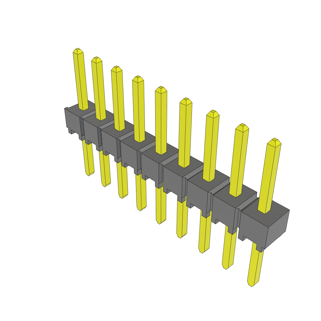 Samtec-TSW-109-08-T-S Steckverbinderleisten und Leiterplattenbuchsen Conn Unshrouded Header HDR 9 POS 2.54mm Solder ST Top Entry Thru-Hole Bulk