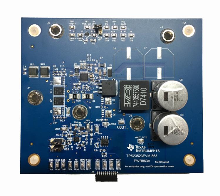 Texas Instruments-TPS23523EVM-863 Energiemanagement, Entwicklungsplatinen und -kits TPS23523 Hot Swap Controller Evaluation Board