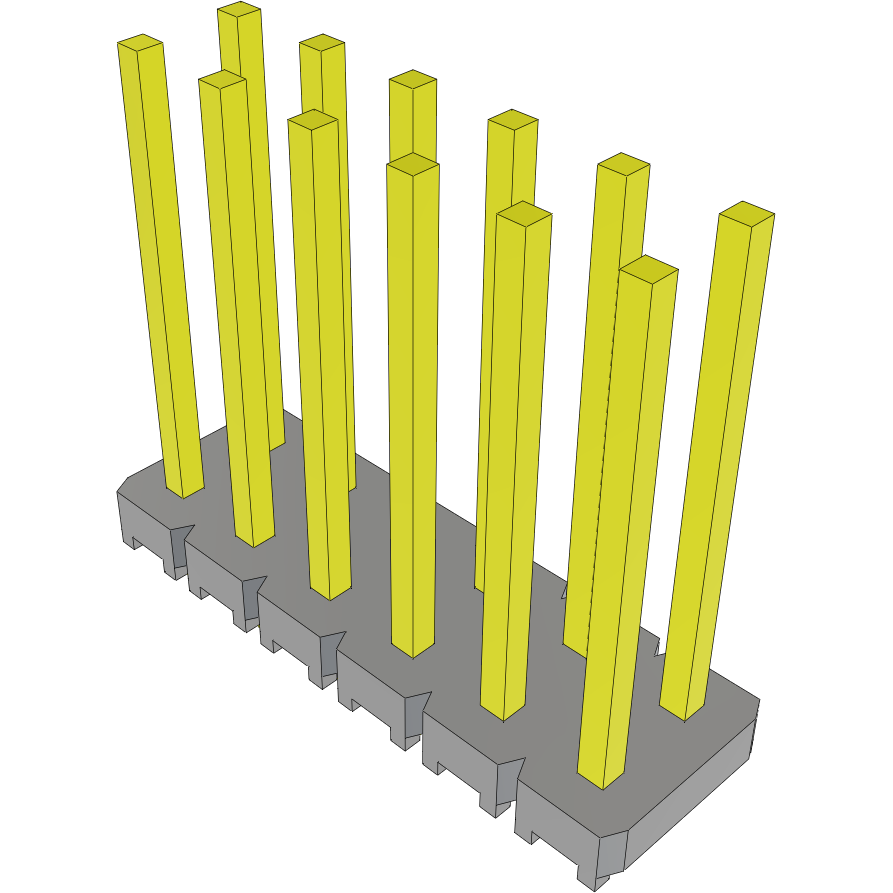 Samtec-MTLW-106-08-G-D-435 Connector Headers and PCB Receptacles Conn Unshrouded Header HDR 12 POS 2.54mm Solder ST Top Entry Thru-Hole Bulk