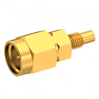 Radiall-5938-1503-000 RF-Steckverbinder Conn SMA-SSMC Adapter PL/F 0Hz to 12.4GHz 50Ohm ST Gold