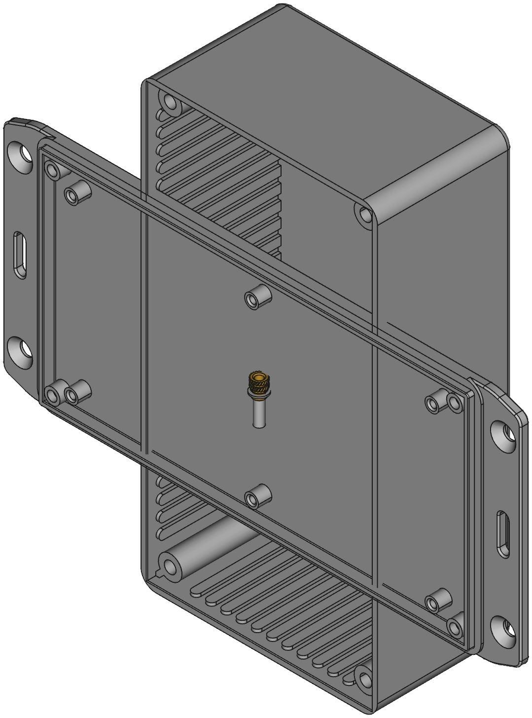 Hammond Manufacturing-1591DFLBK 箱、罩及架 Black Acrylonitrile Butadiene Styrene Flange Mount General Purpose Enclosure