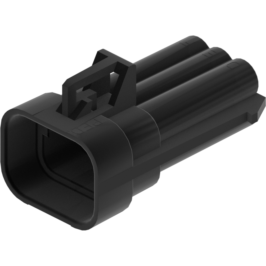 Delphi-12124107 Einzeladersteckverbinder, Gehäuse Conn Housing PL 6 POS Crimp ST Cable Mount Black