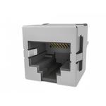 Conn RJ-45 F 8 POS 1.27mm Solder ST Thru-Hole 8 Terminal 1 Port Cat 3 Tray