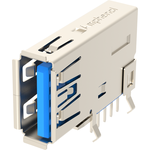 Amphenol Communications Solutions-GSB3116344HR Connector USB Conn USB 3.0 Type A RCP 9 POS 2.5mm/2mm Solder RA Thru-Hole 9 Terminal 1 Port Tray