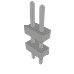 Conn Board Stacker HDR 2 POS 2mm Solder ST Top Entry Thru-Hole Bulk