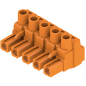 Weidmuller-1980510000 连接器接线板 Conn Plug-in Terminal Block F 5 POS 7.62mm Clamp RA Cable Mount 20A Box