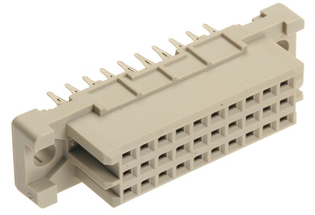 HARTING-09252306850 背板连接器 Conn DIN 41612 F 30 POS 2.54mm Press Fit ST Thru-Hole