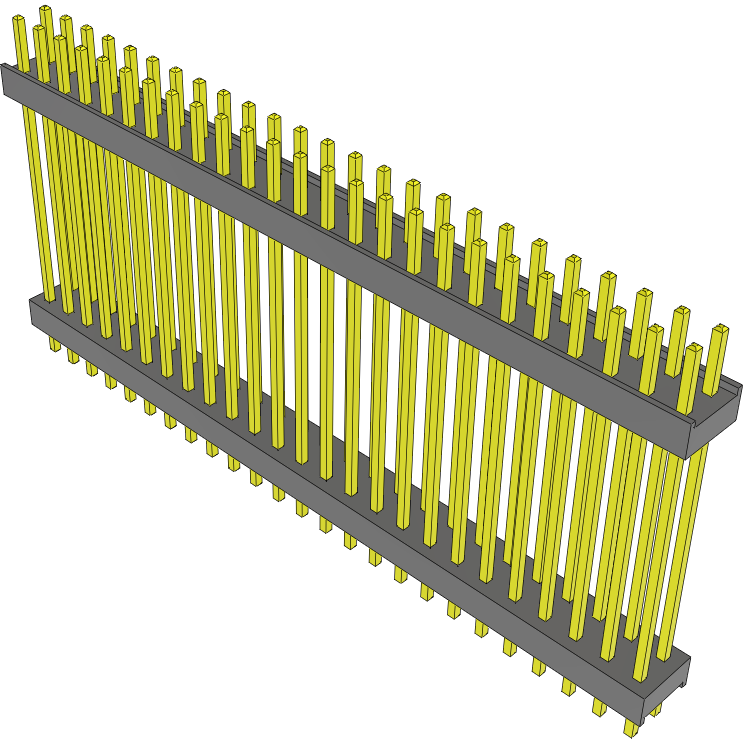 Samtec-DW-25-13-L-D-960 Connector Headers and PCB Receptacles Conn Board Stacker HDR 50 POS 2.54mm Solder ST Top Entry Thru-Hole Bulk