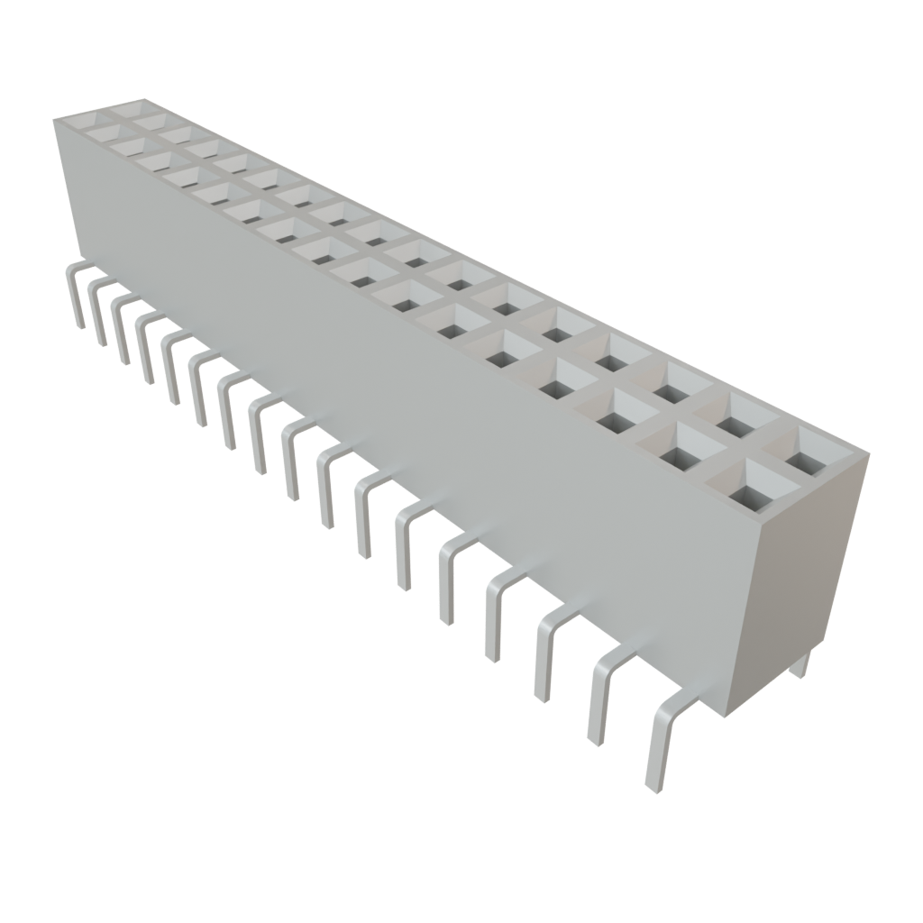 Samtec-BCS-117-L-D-PE-BE Steckverbinderleisten und Leiterplattenbuchsen Conn Socket Strip SKT 34 POS 2.54mm Solder ST Bottom Entry Thru-Hole TIGER CLAW™ Tube