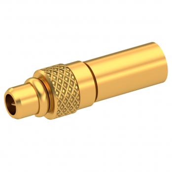 Radiall-R110081020 RF-Steckverbinder Conn MMCX 0Hz to 6GHz 50Ohm Crimp ST Cable Mount PL Gold Over Nickel