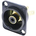 Conn Phono Jack F 2 POS Solder Cup ST Panel Mount 2 Terminal 1 Port