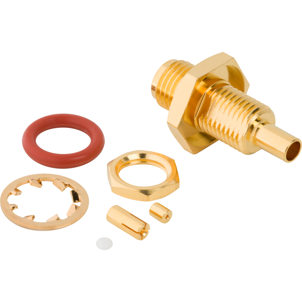 Amphenol-901-10804 Conector RF Conn RPSMA 0Hz to 7.1GHz 50Ohm Solder ST Cable Mount RCP Gold