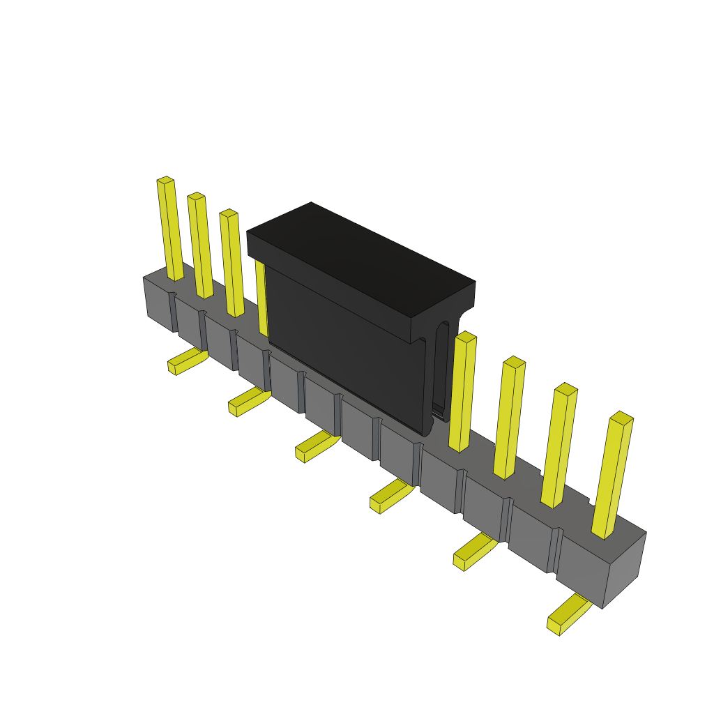 Samtec-TSM-112-01-T-SV-P Piastre connettori e prese PCB Conn Unshrouded Header HDR 12 POS 2.54mm Solder ST Top Entry SMD Tube