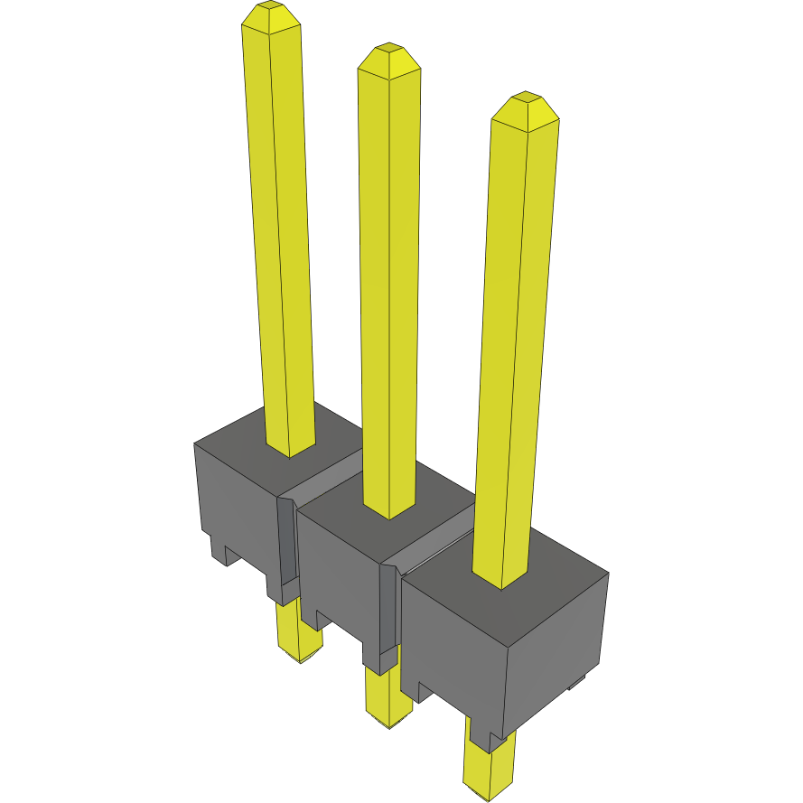 Samtec-HTSW-103-14-G-S Steckverbinderleisten und Leiterplattenbuchsen Conn Unshrouded Header HDR 3 POS 2.54mm Solder ST Top Entry Thru-Hole