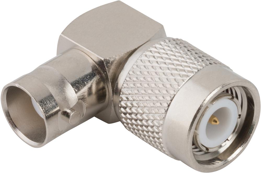 Amphenol RF-242232 RF-Steckverbinder Conn TNC-BNC Adapter 0Hz to 4GHz 50Ohm RA PL/RCP Gold