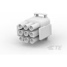 TE Connectivity-1-480706-0 Carcaza de cables discretos de conector Conn Housing PL 9 POS 6.35mm Crimp ST Cable Mount Natural Package