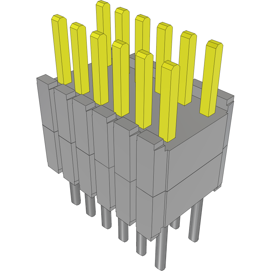 Samtec-DWM-06-52-S-D-200 Steckverbinderleisten und Leiterplattenbuchsen Conn Board Stacker HDR 12 POS 1.27mm Solder ST Thru-Hole Layer