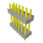 Conn Board Stacker HDR 12 POS 2.54mm Solder ST Top Entry Thru-Hole Bulk