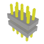 Conn Board Stacker HDR 8 POS 2mm Solder ST Top Entry Thru-Hole Bulk